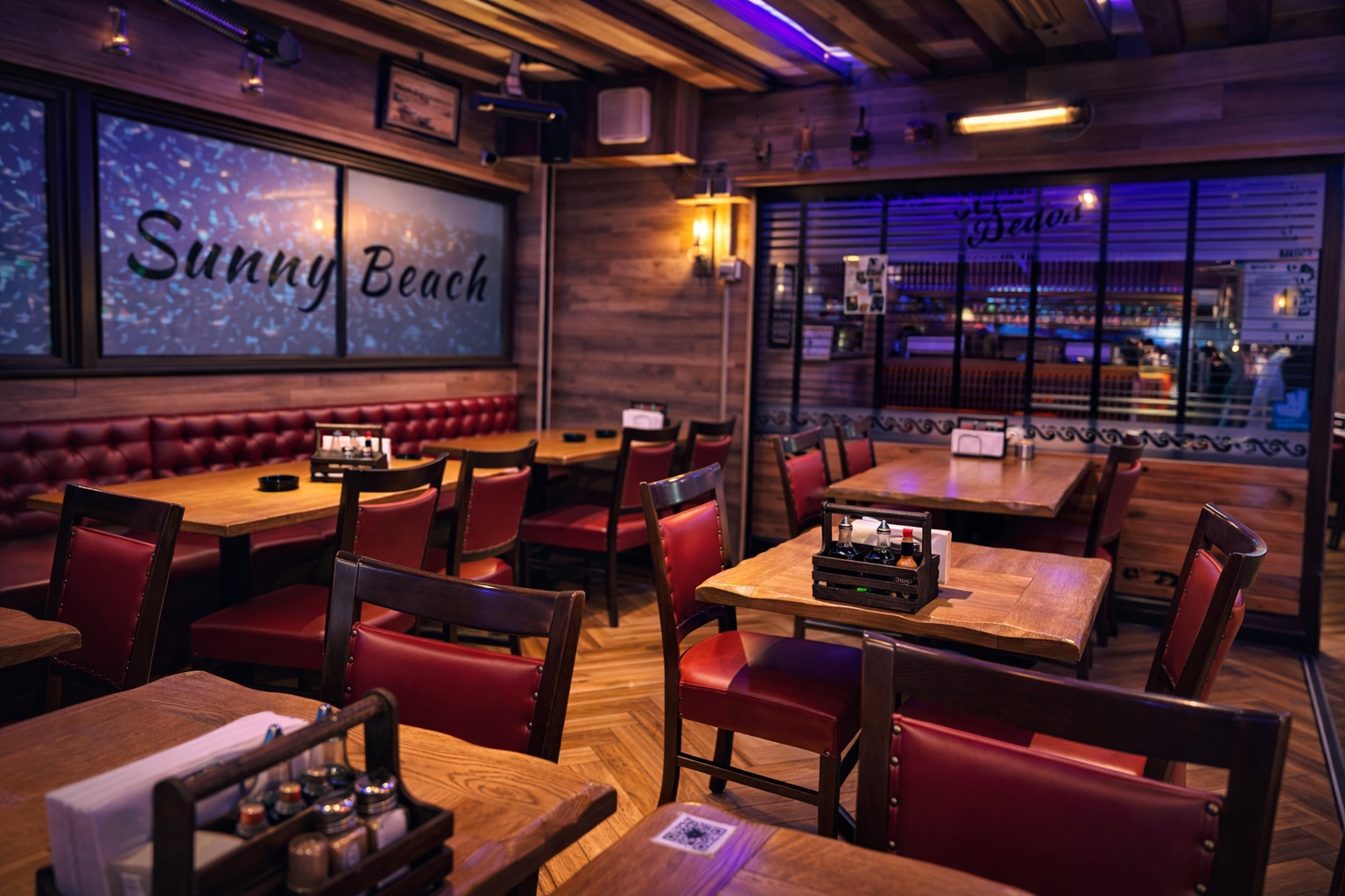 Sunny Beach Restaurant interior and bar area